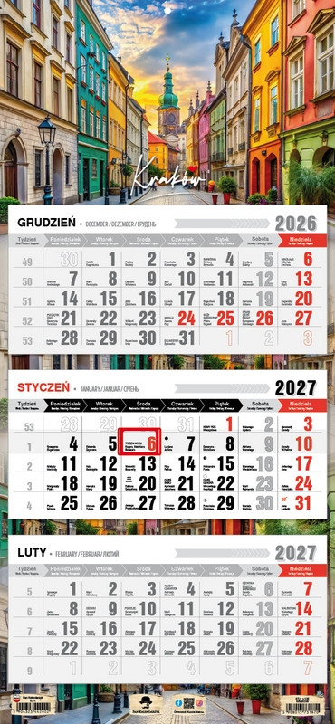 Kalendarz trójdzielny KT-2 Premium (wypukła główka) Pan Kalendarzyk